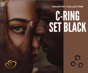 C RING SET BLACK | Sexy Shop Online | Àmanthy